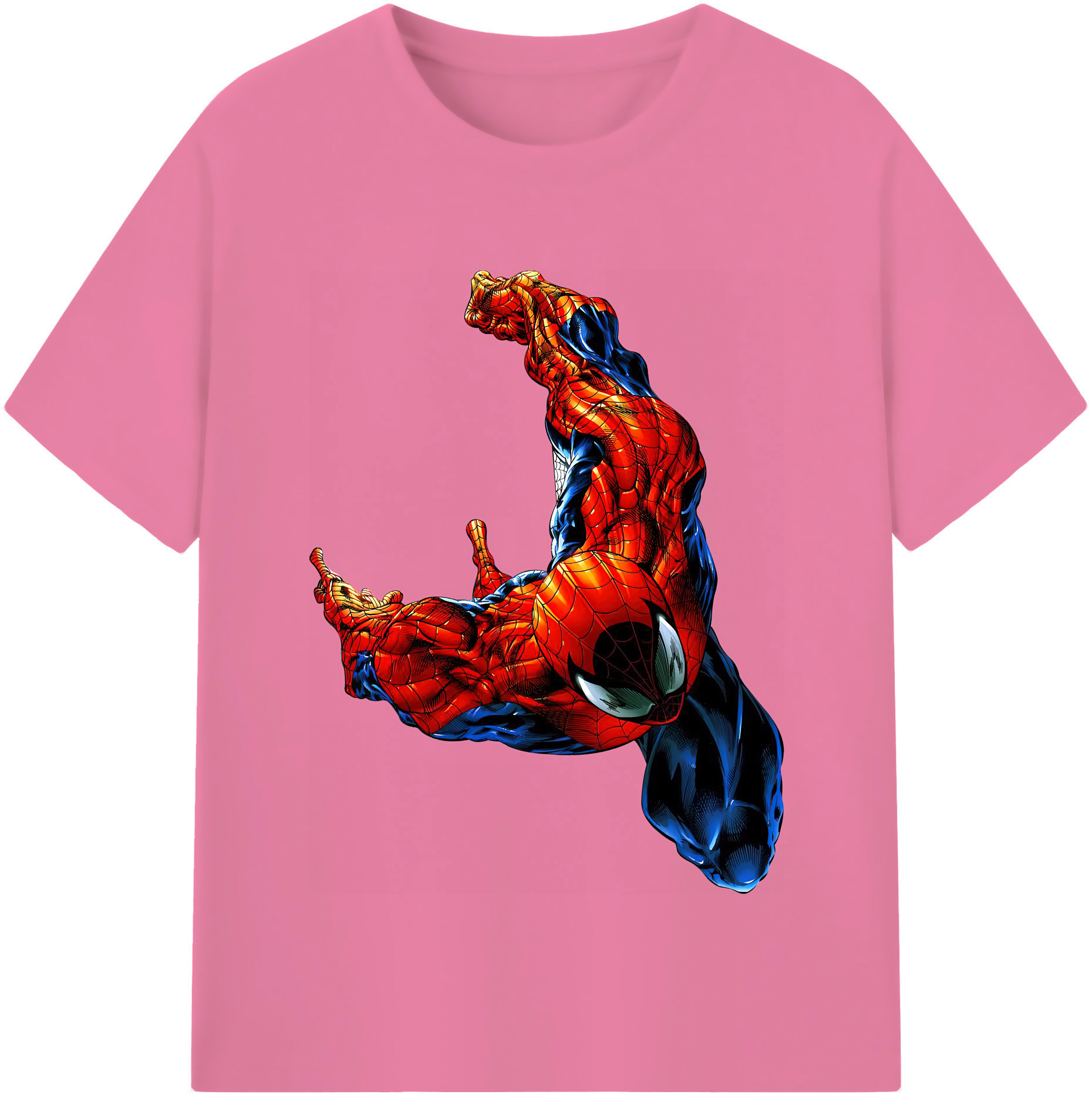 （画像用） Spider Man スパイダーマン 綿100％半袖Tシャツ（フロントプリント）
